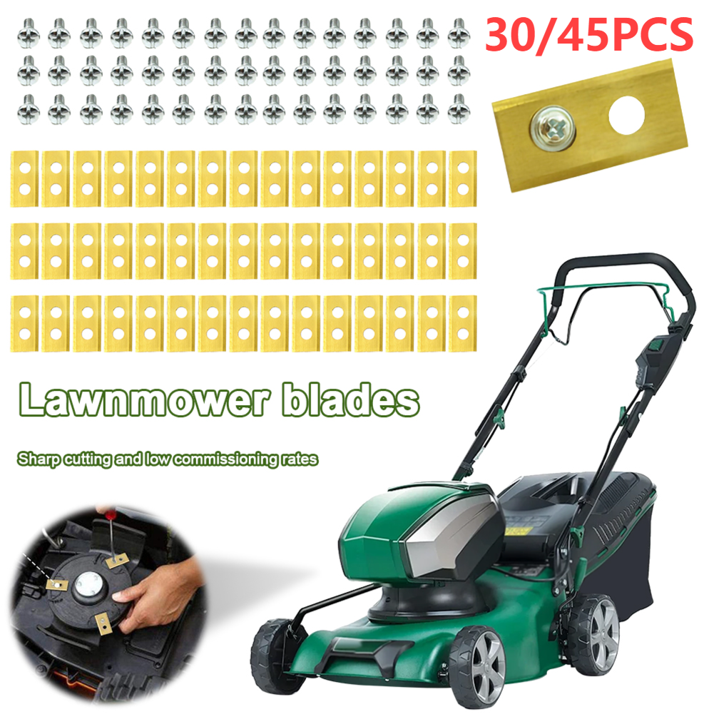 Stainless Steel Automatic Moving Machine Blade 30Pcs Lawn Mower Blade Titanium Plating for Worx Landoid Lanmower WG754E WG791E