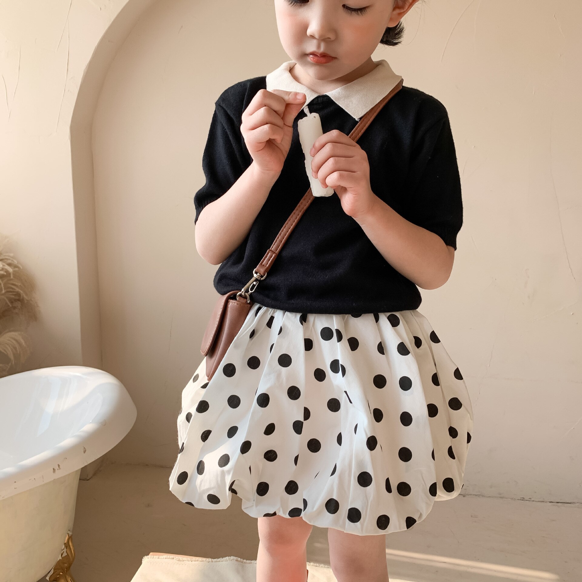 Lente Zomer Baby Meisje Kleding Elastische Band Polka Dot Tutu Rok Voor Peuter Meisje Baby Kleding Baby Verjaardag Bloemknop rokken