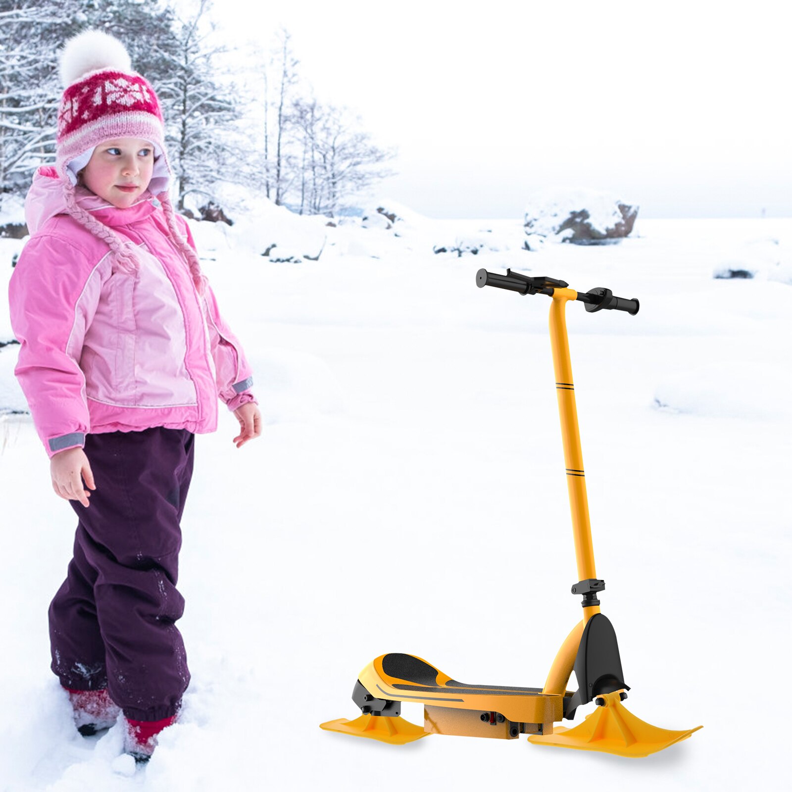 1 paio di Scooter da sci forniture per Scooter slitta da neve slitta da sci Scooter Snowboard per sci Scooter per bambini all&#39;aperto
