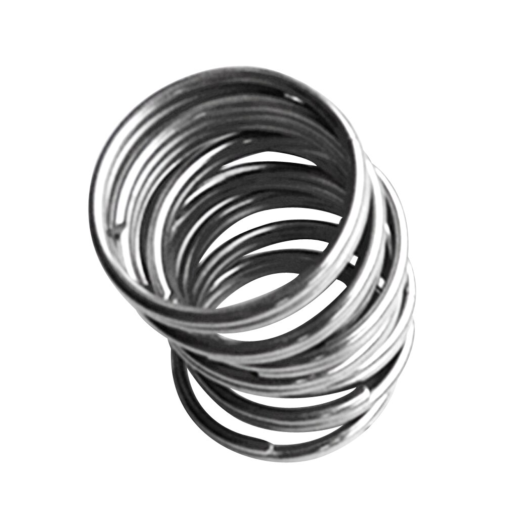 10x Silver 316 Stainless Steel Scuba Diving Split Ring Gear Attachment 30mm High Resistance Rust Lightweight and Durable