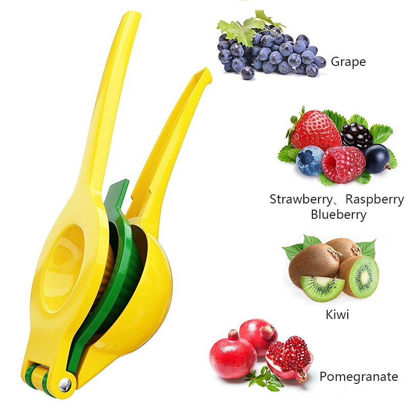 Konco rostfritt stål färsk citron lime pressare, manuell metall citruspress juicepress handtag pressextraktor lime juice för kök