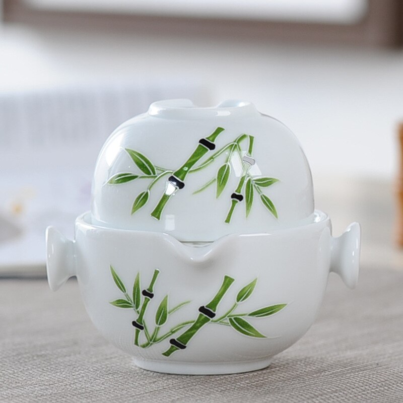 Ceramics Tea set Include 1 Pot 1 Cup, and easy gaiwan,Beautiful and easy teapot kettle,kung fu teaset: 14