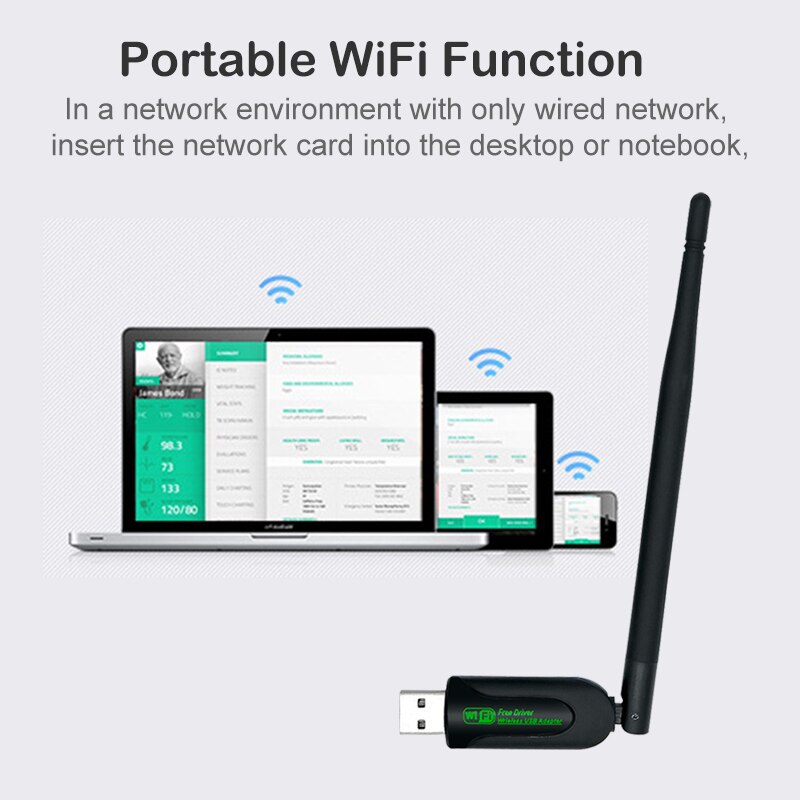 Usb laptop wifi adapter ethernet lan draadloze 802.11n laptop dongle kaart antena adaptador 2.4g 5ghz wi-fi ontvanger wifi 5g mbps