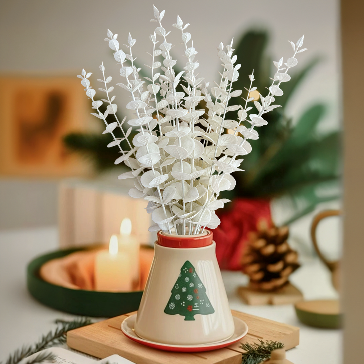 10pcs Artificial Plants-National Saudi Day, Naviad Decor, Fall Decor, Thanksgiving Decor, Party , DIY, Room, Halloween, Wedding