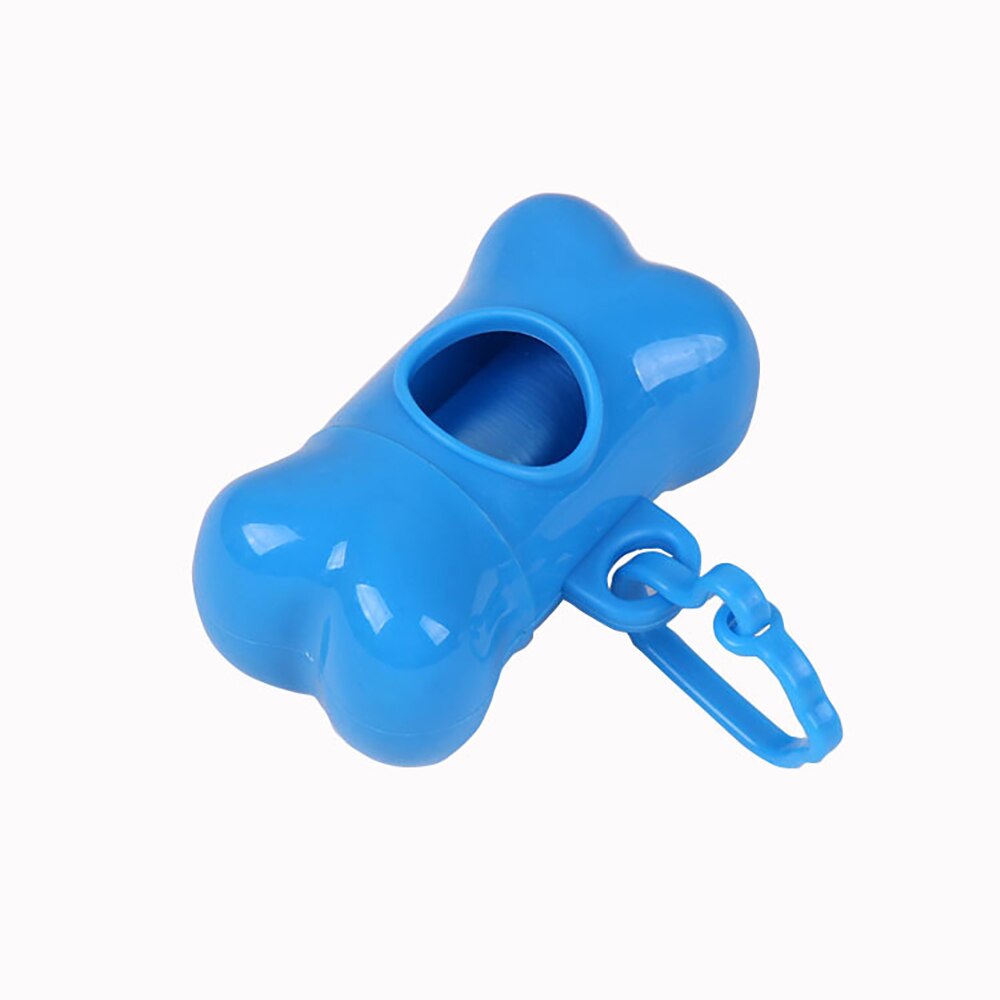 Huisdier Afvalzak Dispenser Voor Hond Kak Tassen Bone Vorm Plastic Huisdier Kleine Hond Outdoor Afval Kak Bag 10 Roll huisdier Afval Kak Tassen: Sky biue