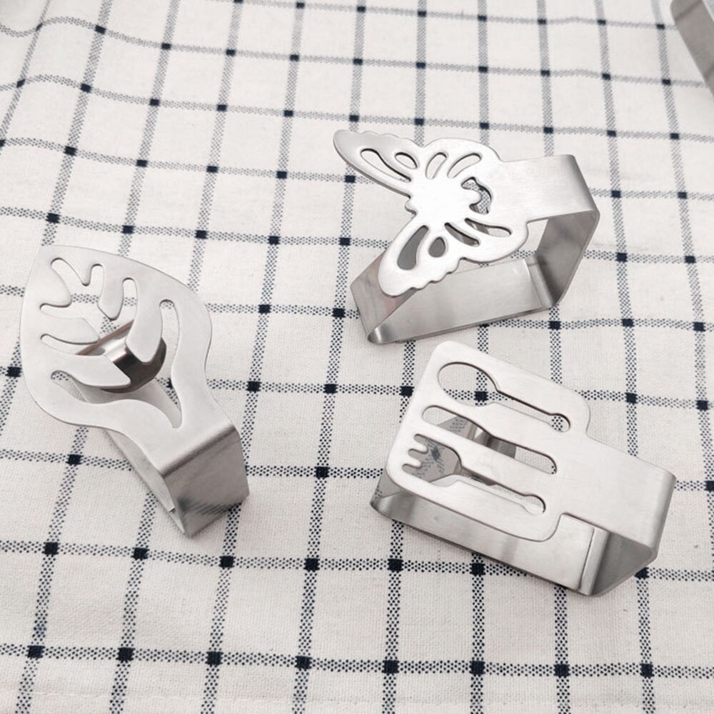 Clips para Mantel - Acero Inoxidable - Forma de U - 6.5cm - Suministros Decorativos Cocina Fiesta Boda Manualidades