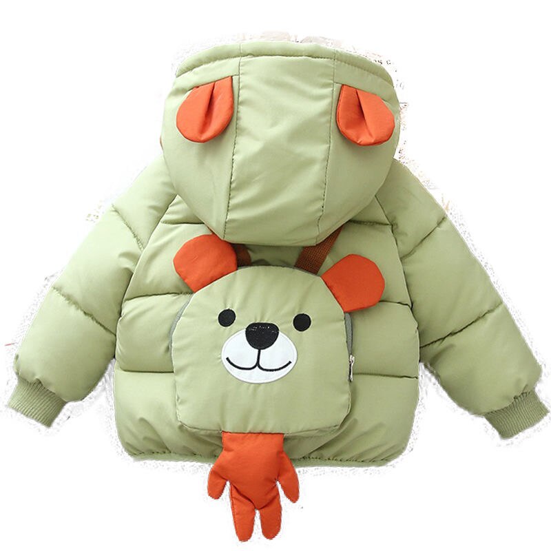 Jongens En Meisjes Down Parka Cartoon Dikke Fluwelen Bovenkleding Voor Baby 0-5 Jaar Oude Kinderen Leuke Winter Warm jas Hooded Kleding