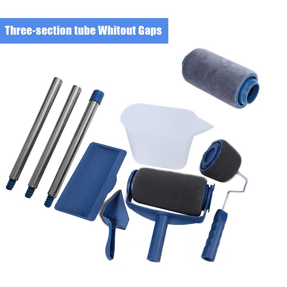 7pcs Multifunctional Paint Runner Pro Roller Brush Tool Set Paint Roller Set Room Wall Painting Brushes Set Home Repack Tool: 04