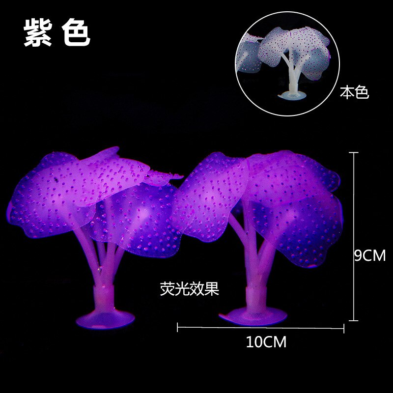 1 Stuk Kunstmatige Siliconen Fluorescentie Koraal Aquarium Decoratie Woondecoratie Accessoires Aquatic Plant Aquarium Decor: 3