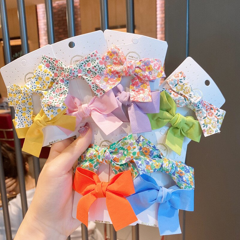 2 Stks/set Bloem Baby Haar Clips Bows Kids Meisje Haar Clip Kinderen Haarspeld Haarspeldjes Haarspeldjes Baby Haar Accessoires