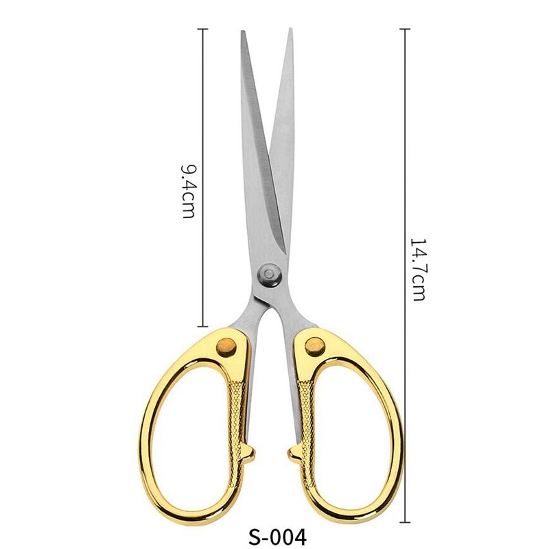 Household Scissors stainless steel School office scissors Dedicated Household Scissor Tool Kitchen Gold Scissors: JD061-9.4x14.7cm