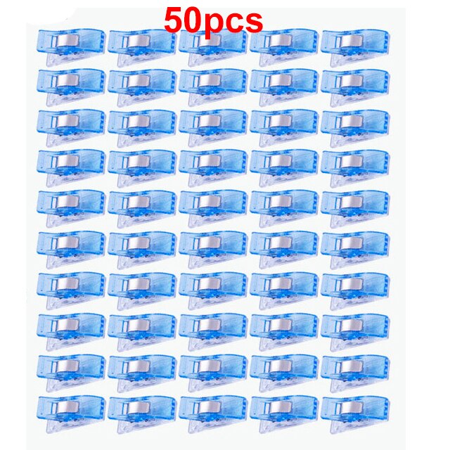 Sewing Clips DIY Crafts Plastic Clamps Colorful Safety Plastic Clamps Fabric clip hemming clip sewing tools sewing accessories: E66-JZ-BL50