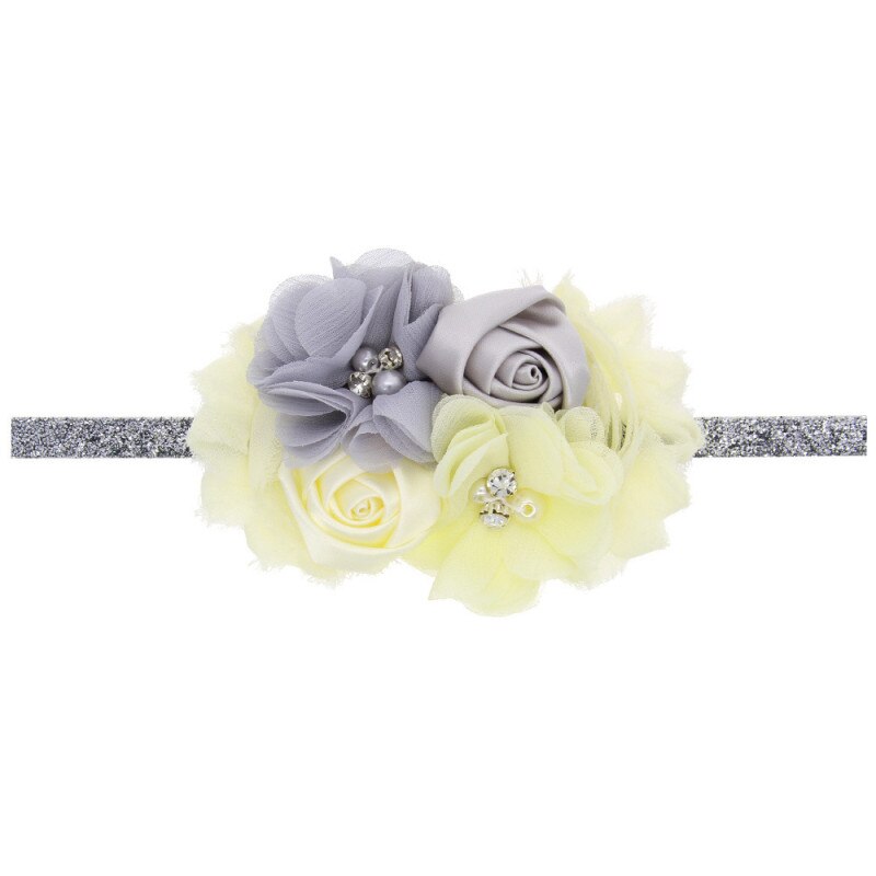 Baby Girl Chiffon Headband Flowers Pearl Hair Bands for Kids Girls Headwear Cute Headbands Diamond Hairbands Photography: 1