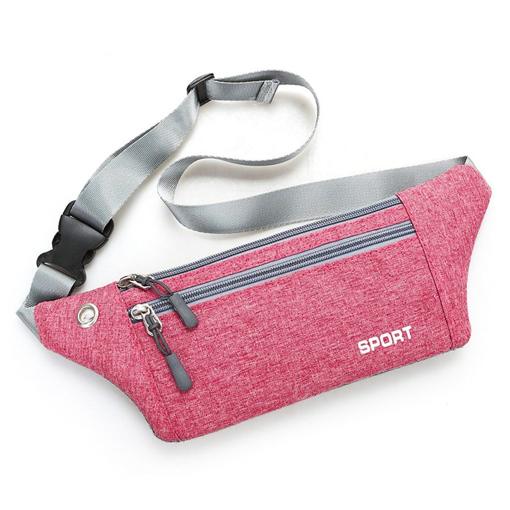 Women Men Waist Bag Fanny Pack Multi-function Pockets Outdoor Sport Leisure Waist Packs Versatile Shoulder Messenger Bags #814: PK