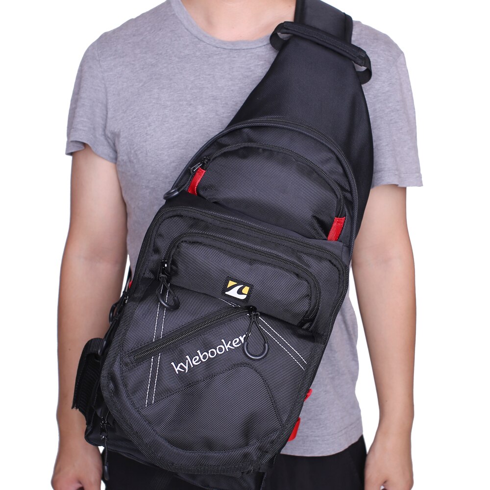 Fishing Sling Pack Multi Function Fishing Gear Bag Pack Fishing Tackle Shoulder Bag