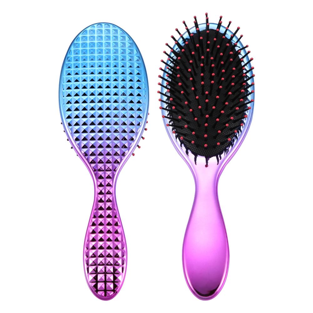 1pc Anti-Static Hair Brush Boar Bristle Hair Massage Air Cushion Comb Hairdressing Tool ABS Handle Hair Brush: Blue