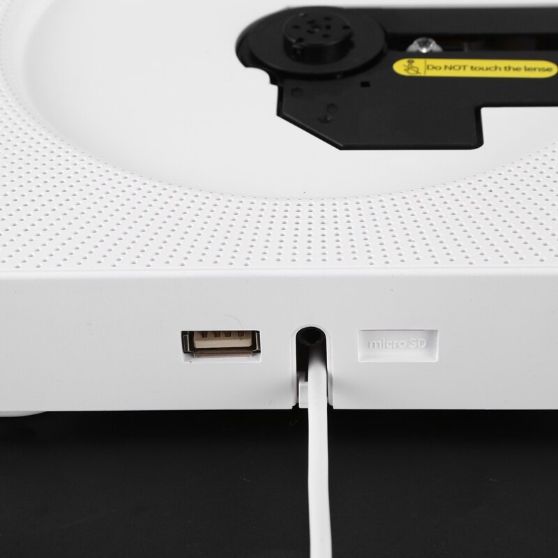 Portable CD Player with Bluetooth Wall Mountable CD Music Player Home o Boombox with Remote Control FM Radio Usb EU Plug