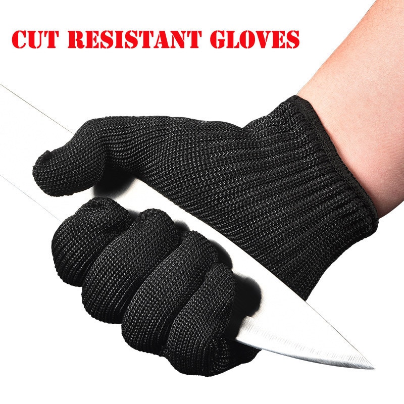 1 pair Anti-cut Cut Proof Stab Resistant Stainless Steel Wire working Cutting gloves Cut resistant gloves