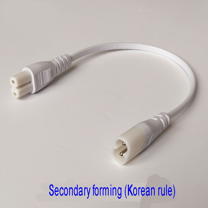 10pcs/lot 30cm T5 Integrated LED Tube Lamp Fixture Wire Connector DIY Male And Female 2 pins Double-end Cable Connecting Lines