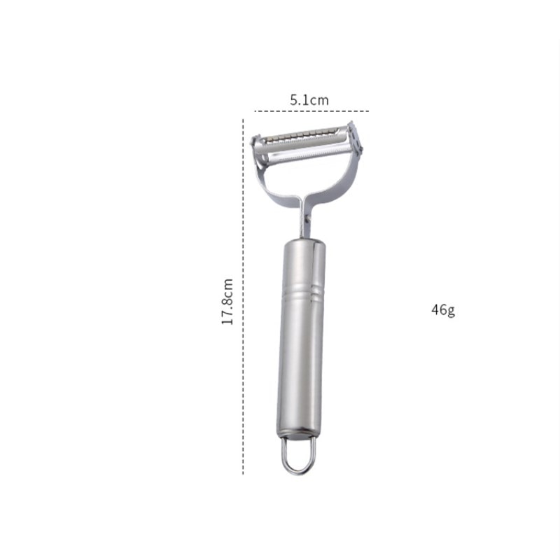 Pelador de acero inoxidable de doble cabeza utensilios para verdura cocina rallador de calabaza cuchillo de pelar patatas rebanador de zanahorias manzana fruta Zester