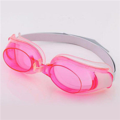 Svømme briller børn justerbare vandtætte anti tåge beskyttelsesbriller udendørs sport svømme pool briller ørepropper næse klip børn: Q107 lyserøde