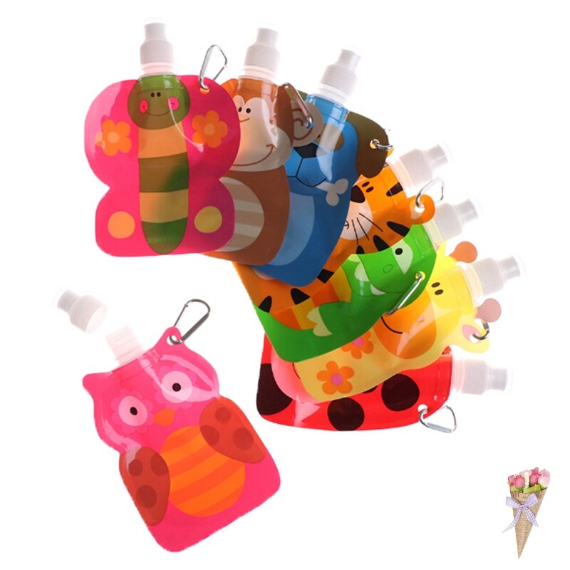 1pcs 360 ml Reusable Food Pouch Baby Packaging Reusable Squeeze Pouch Plastic Smoothie Squeeze Bags Refillable Lock Bag
