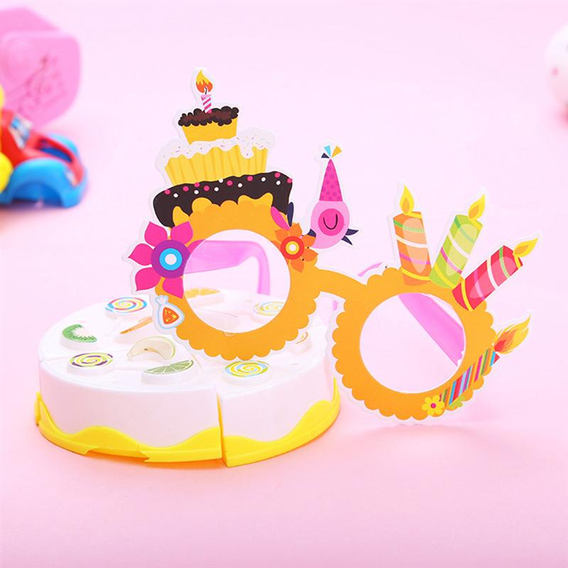 24pcs Birthday Glasses Decor Birthday Party Eyeglasses Frames Photo-Booth Prop Party Supplies for Kids(Random Style)