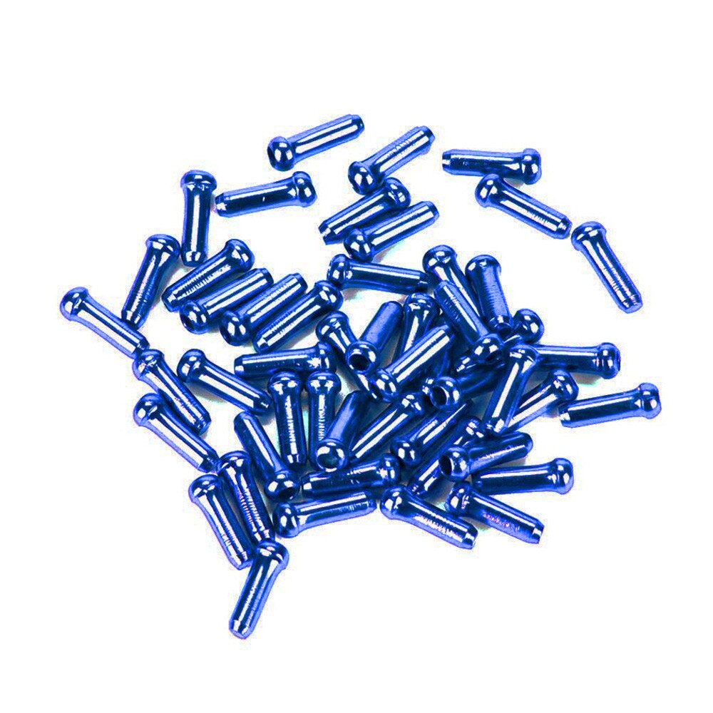 30 stuks fiets mtb remkabel eindkap kabel aluminium afdekking versnelling fietsonderdelen kabel eindkap  a40: Blauw