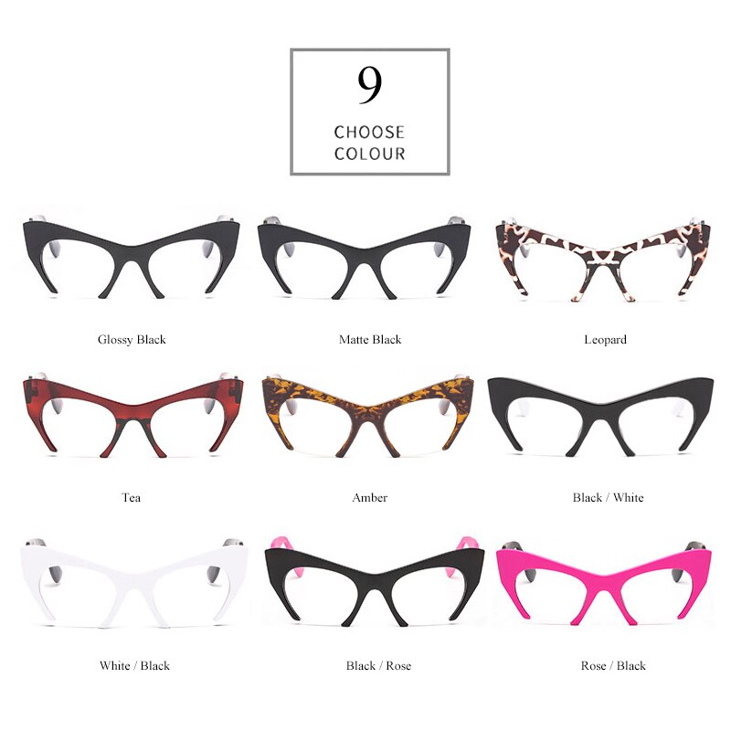 Shauna Retro Vrouwen Half Frame Cat Eye Brilmonturen Mode Optische Frame