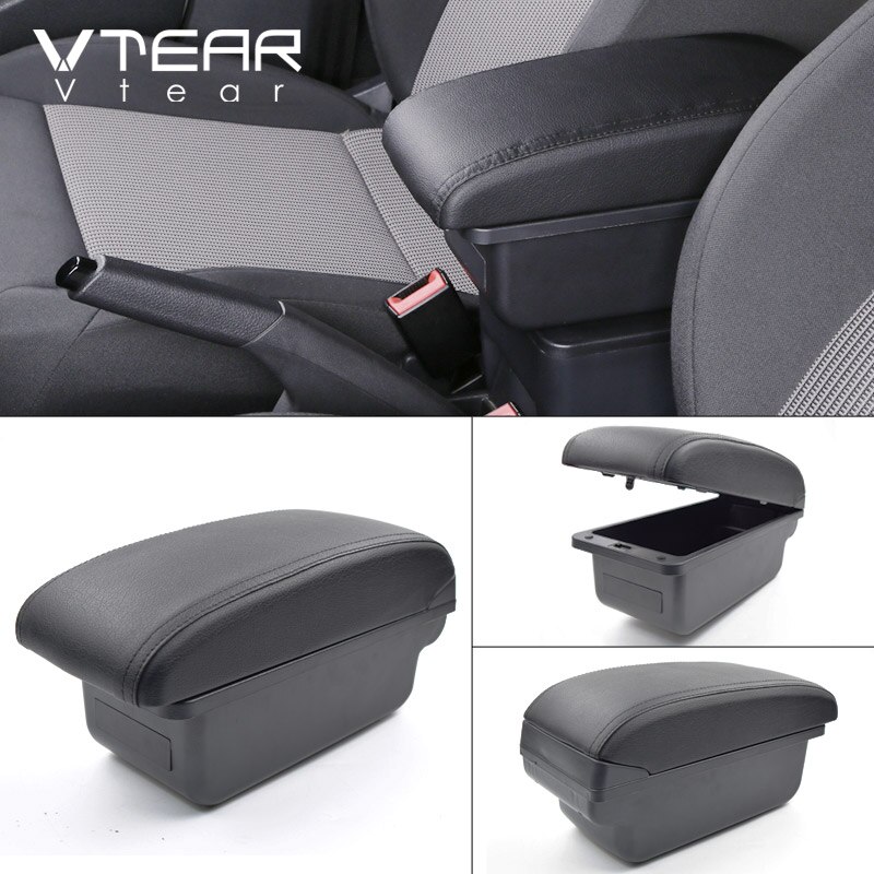 Vtear Voor Renault Clio 4/Clio 2 Armsteun Auto Centrale Opbergdoos Bekerhouder Arm Rest Interieur Auto-styling Decoratie Accessoires: Y Black thread