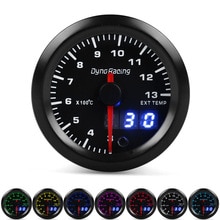 Dynoracing Dual Display 52MM 7 Colors Exhaust Gas Temp Gauge 300-1300 Celsius EGT EXT Gauge with stepper motor