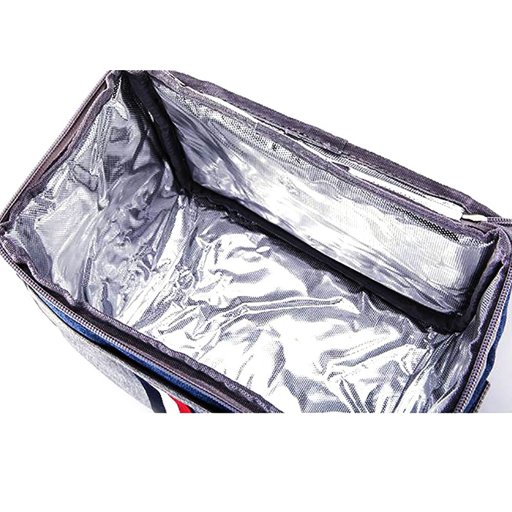 Geïsoleerde lunchtas, koeltas met matte waterdichte stof, wijd open handtas, draagbaar voor vrouwen en studenten op school.