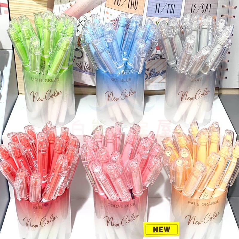 color natural piloto Japón Baile resaltador que se puede borrar frotar fricción color de luz marcador fluorescente SFL-10SL