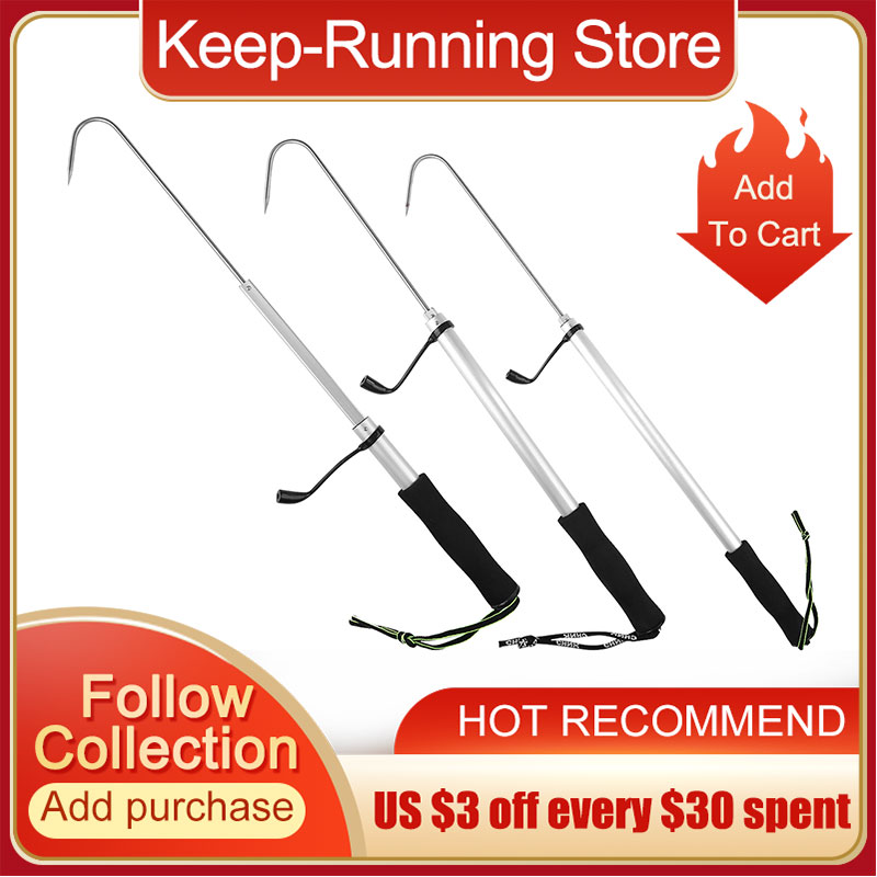 60/90/120Cm Intrekbare Vis Gaff Professionele Telescopische Sea Fishing Spear Hook Gripper Rvs Visspeer speer