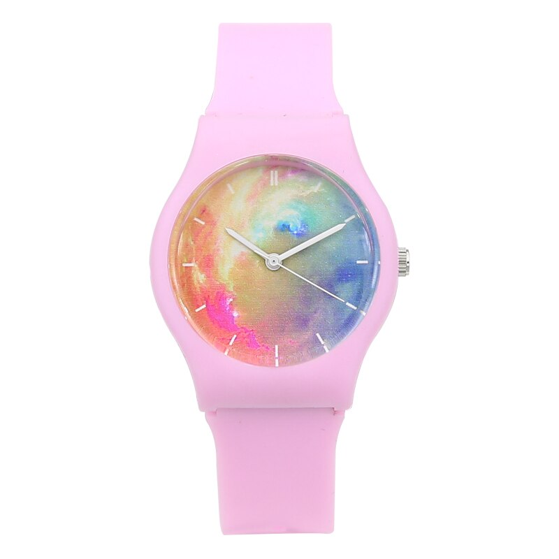 Reloj deportivo resistente al agua para mujer, Harajuku Star, transparente, Jelly, sencillo, femenino: Purple