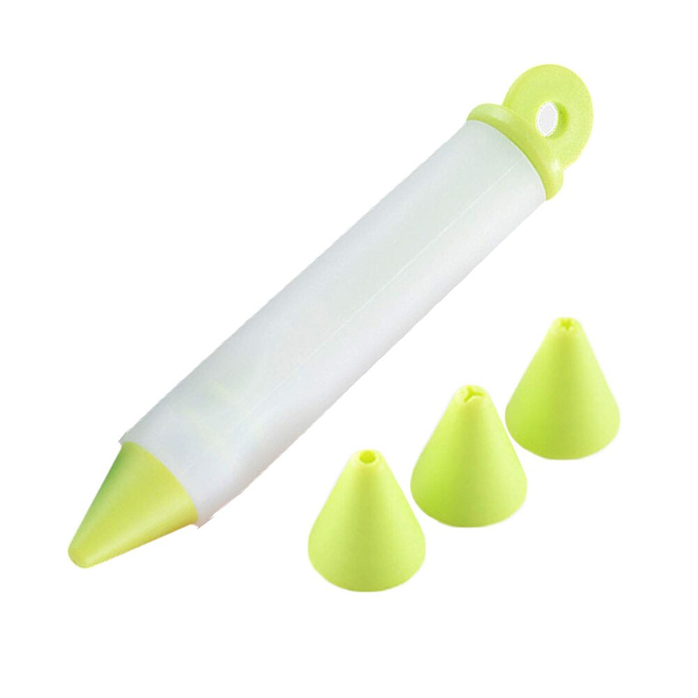 Silicone crème gâteau écriture stylo cuisson outil décoration outil tuyauterie pâtisserie buses gâteau bricolage Graffiti stylo accessoires de cuisine: green