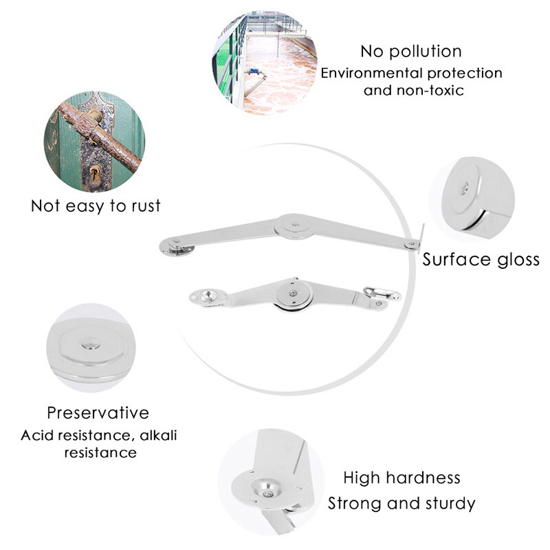Lid Support Hinge Folding Support Hinge Lid Stay for Kitchen Wardrobe Cabinets Door#
