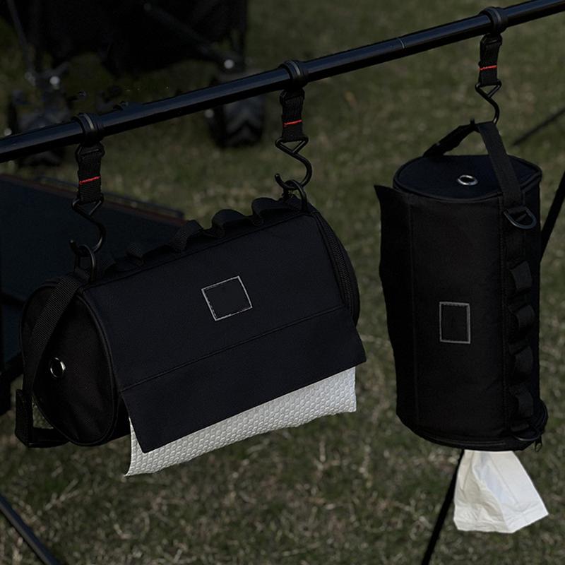 Porta fazzoletti da esterno Strofinaccio Borsa portatile Custodia in rotolo di carta Custodia in carta pieghevole portatile Si attacca facilmente al palo per