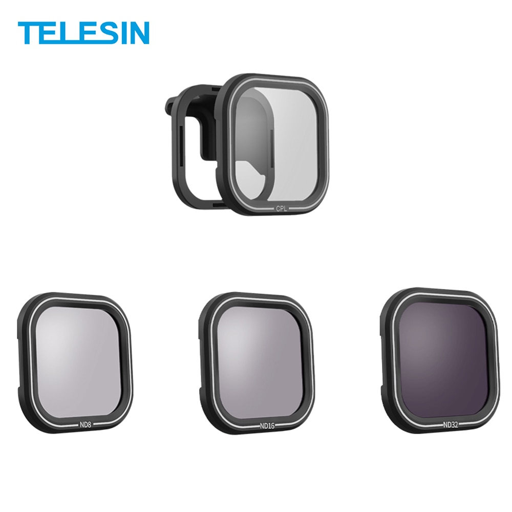 Telesin Camera Filter 4Pack Cpl ND8 ND16 ND32 Filters Lens Protector Magnetische Adapter Camera Lens Accessoires Voor Gopro Hero 8