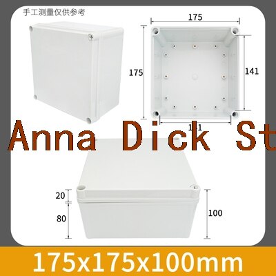 Abs Waterdichte Waterdichte Caisson Junction Outdoor Seal Aansluiten Elektrische Verdeelkast Schakelaar Outdoor Switch Box: 175X175X100MM