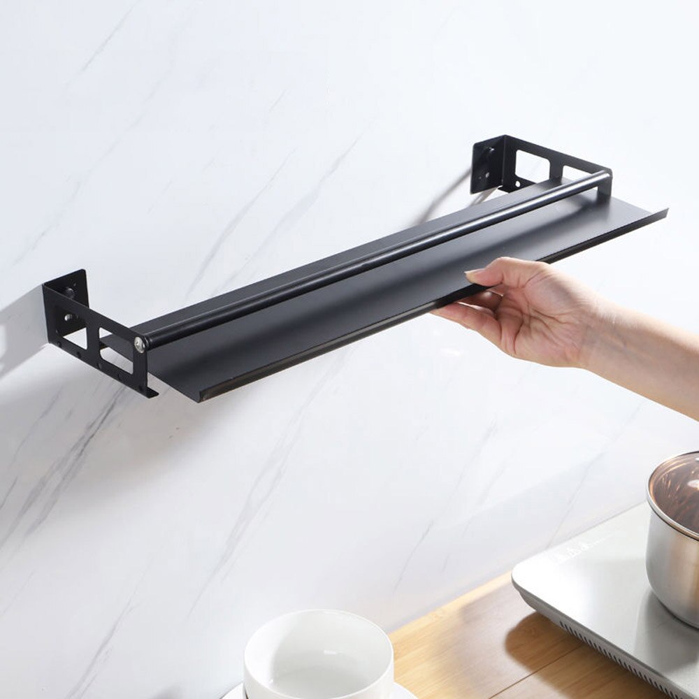 Kitchen Organizer Wall Mount Bracket Wall Storage Rack Spice Jar Rack Cabinet Shelf Kitchen Gadget Supplies Bathroom Rack