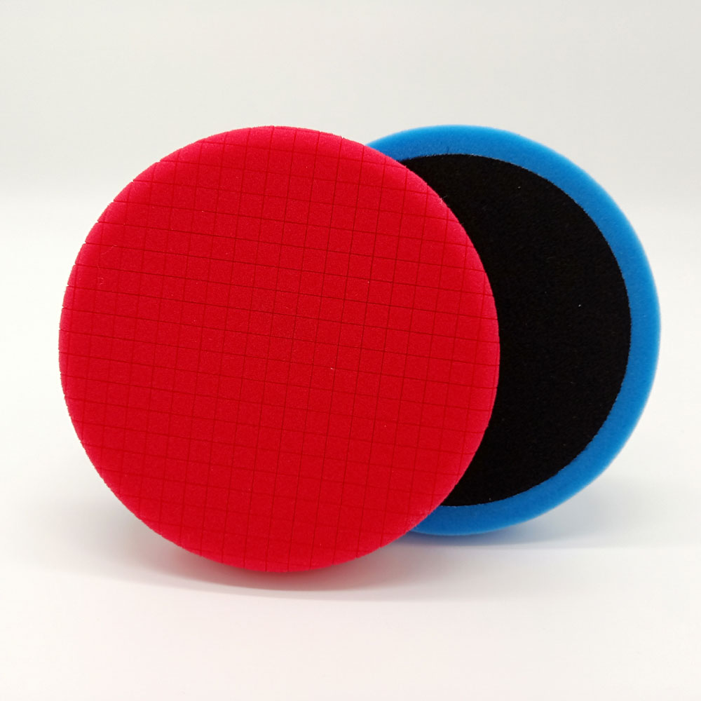 Buffing Pad 6 Inch Square Pattern Car Polishing Sponge Pad Red No Cutting Foam waxing pad for Auto Car Polisher Tools: Red 1PC
