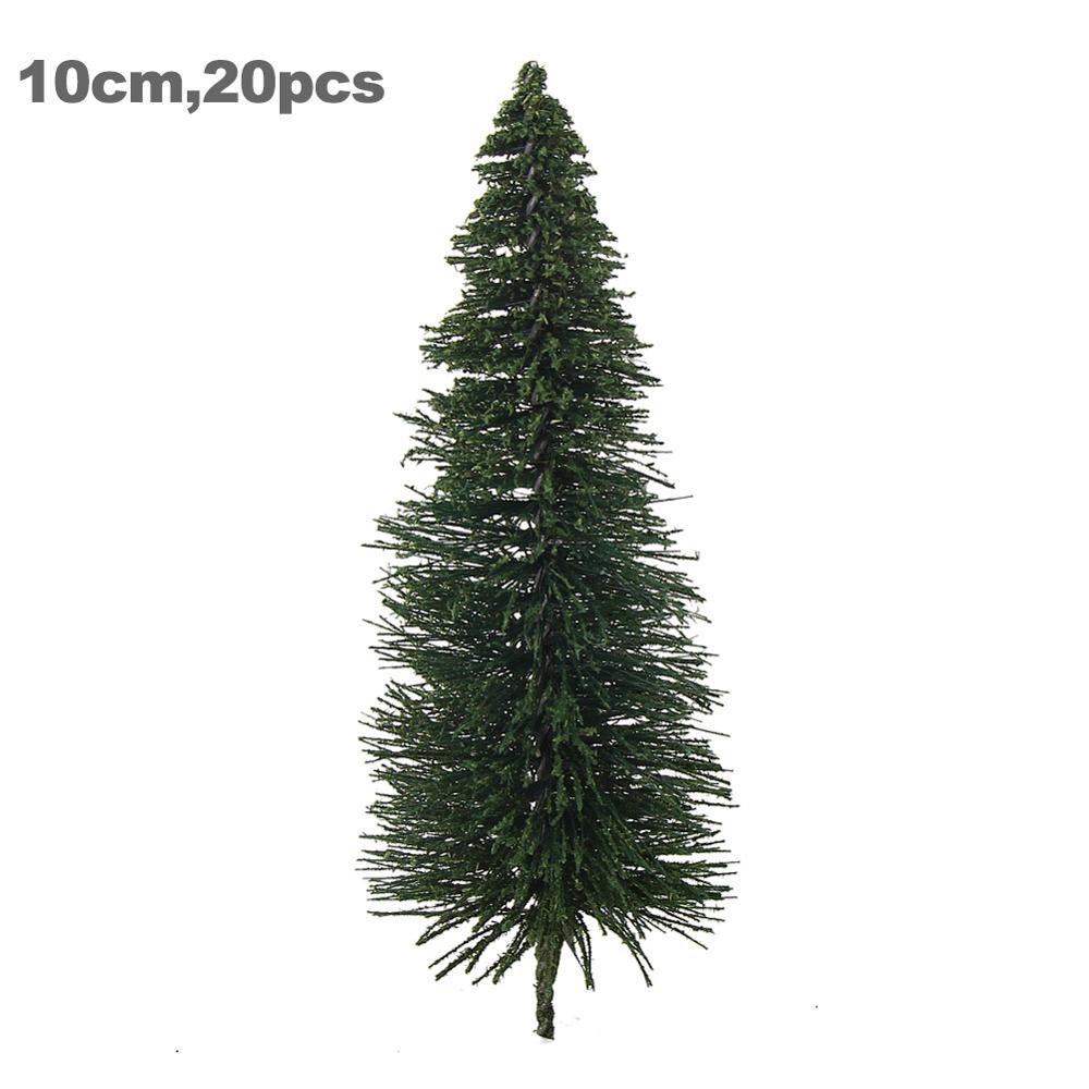 Model Pine Trees Green Model Tree N HO O Scale for Model Railway Layout S0804: 20pcs 10cm