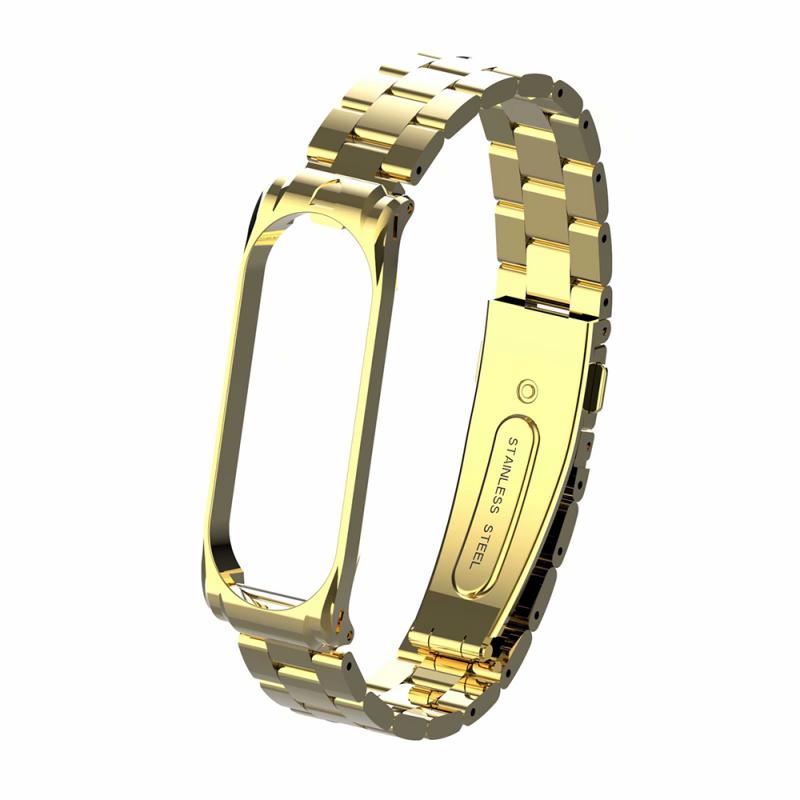 Pour Xiao Mi bande 4 3 Bracelet en métal Bracelet de Fitness Mi bande 4 Bracelet de montre intelligent Mi Band4 Bracelet en acier inoxydable: 04