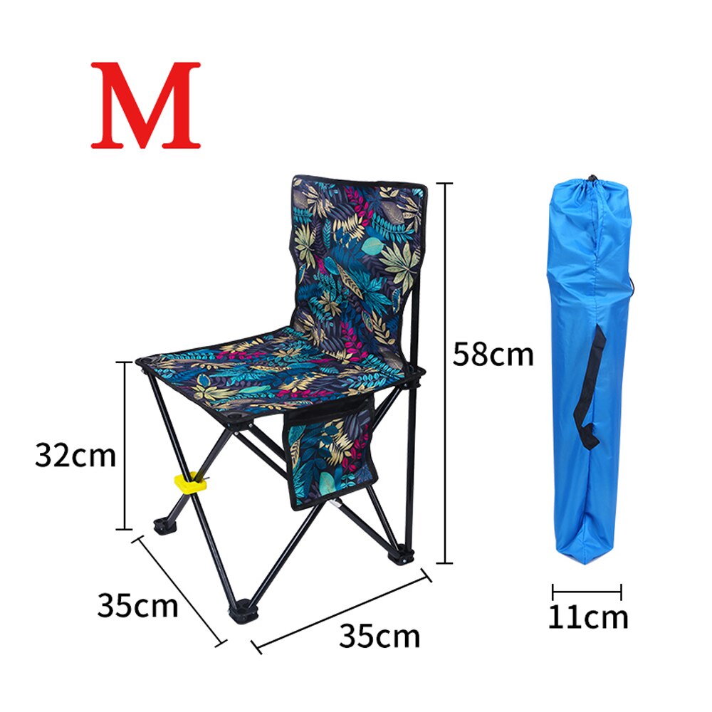 Ultralette udendørs stol bærbar klapstol camping quad stole opbevaringstaske rejser strand vandreture fiskeredskab stol skammel sml: Bm