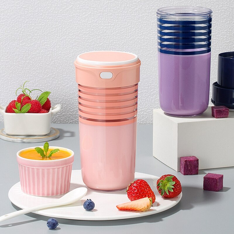 Portabel mixer mini personlig mixer liten smoothie mixer usb frukt juicer kopp, rosa
