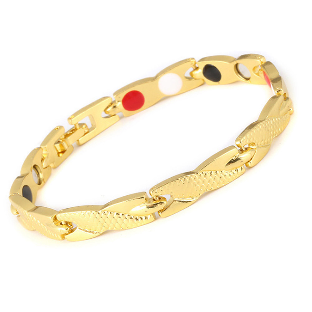 Hommes femmes Bracelet torsadé thérapie magnétique saine arthrite soulagement de la douleur Bracelet KS