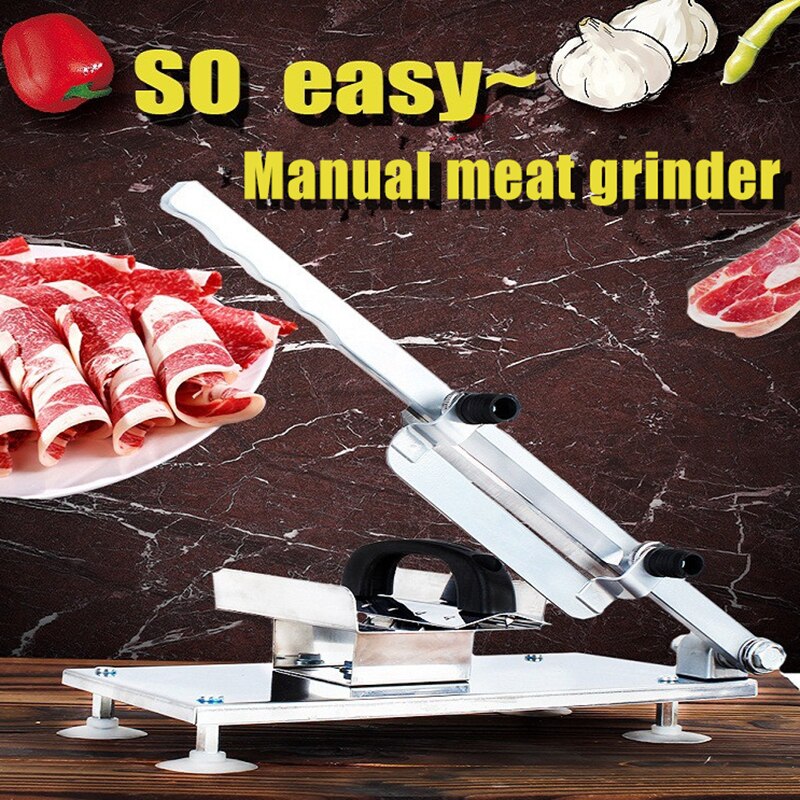 Haushalt Hand Lebensmittel Obst Schneidemaschine Lamm Rindfleisch Schneidemaschine Gefrorene Fleisch Schneiden Maschine Hammel rollen Cutter Einstellbare Dicke Junge: Ursprünglich Titel