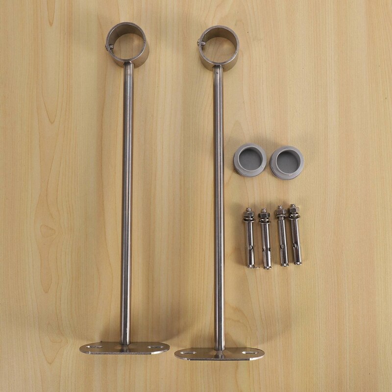 Plafond-Beugel, Garderobe Pijp Beugel, Garderobe Stang Hendel Ondersteuning Houder Pijp Flens Socket 2 Stuks
