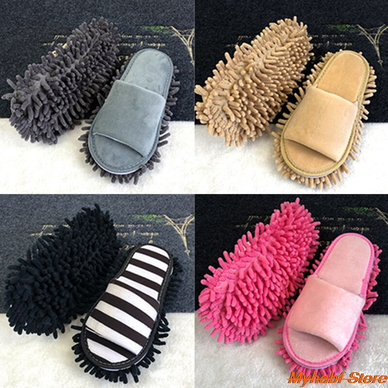 Pantoufles de nettoyage de sol en microfibre, pantoufles lavables, chaussures de nettoyage détachables, outils de nettoyage de sol